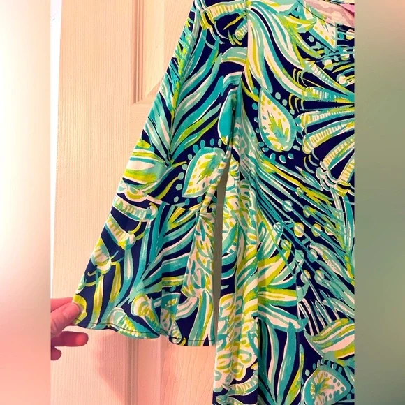 Lilly Pulitzer Long Sleeve Dress - Blue and Green - Picture 3 of 5